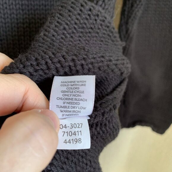 J. Jill Women’s Tunic Sweater Size XS Black Knit Ruffle Dark Academia Feminine - Picture 9 of 10